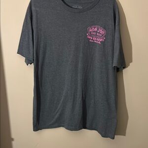 Ron Jon surf shop Gray and Pink Short Sleeve Tee men’s vintage